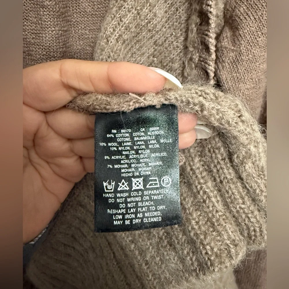 Anthropologie Sleeping On Snow Slubby Boucle Cardigan Sweater